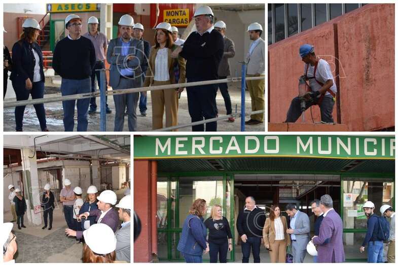 El Gobierno de Telde visitó este martes las obras del Mercado Municipal (Foto TA)